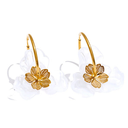 Orchid Hoop Earrings - Voisson