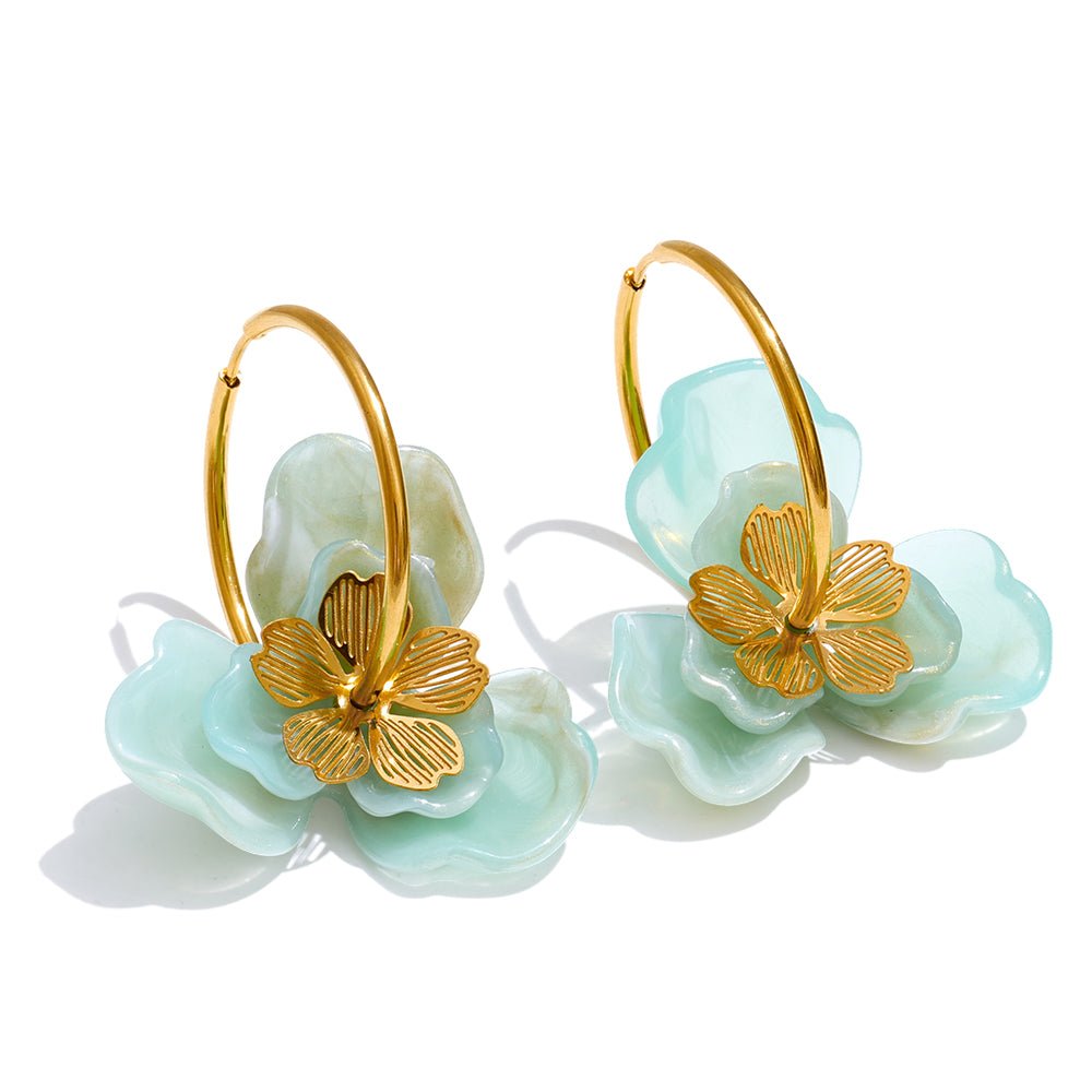 Orchid Hoop Earrings - Voisson