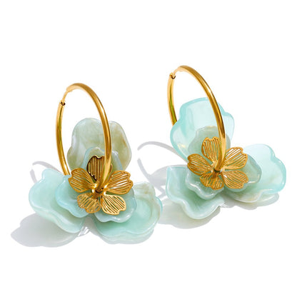 Orchid Hoop Earrings - Voisson