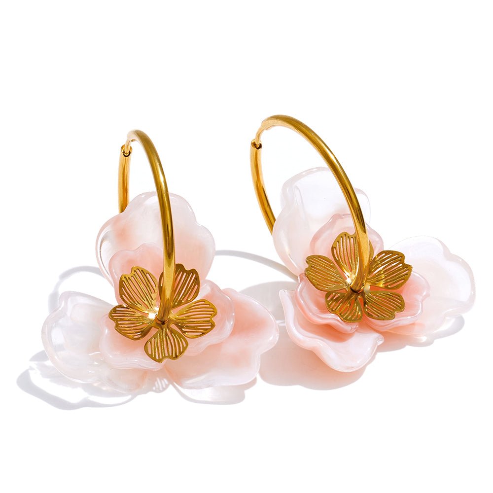 Orchid Hoop Earrings - Voisson