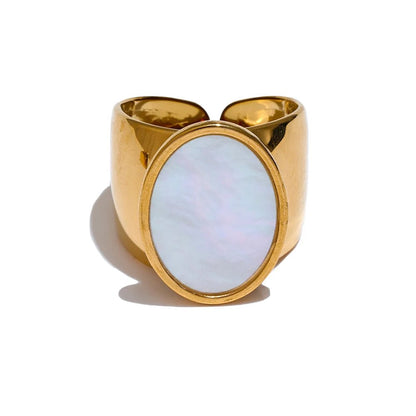 Oval Stone Signet Ring - Voisson