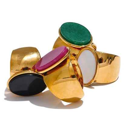 Oval Stone Signet Ring - Voisson