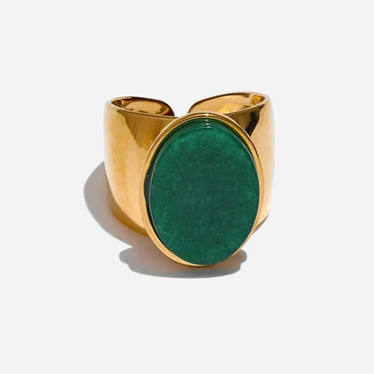 Oval Stone Signet Ring - Voisson