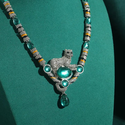 Panthera Luxe Drop Necklace - Voisson