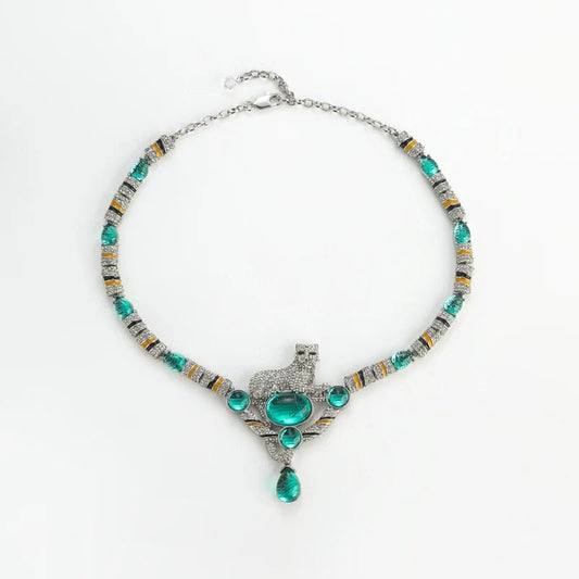 Panthera Luxe Drop Necklace - Voisson