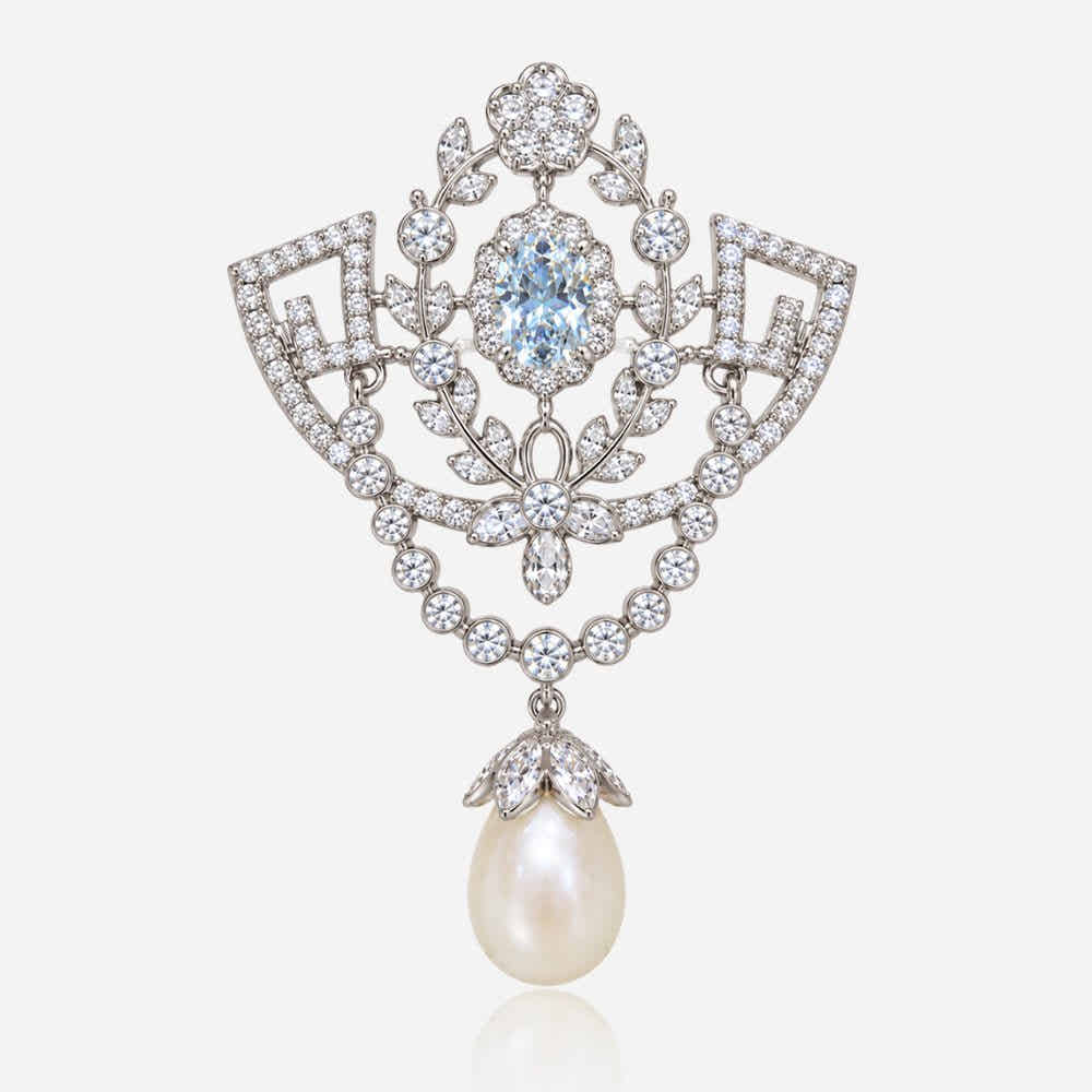 Pearl Crest Brooch - Voisson