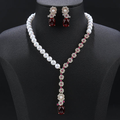 Pearl Gala Drop Earrings - Voisson