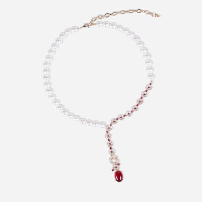 Pearl Gala Drop Necklace - Voisson