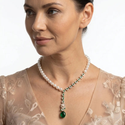 Pearl Gala Drop Necklace - Voisson
