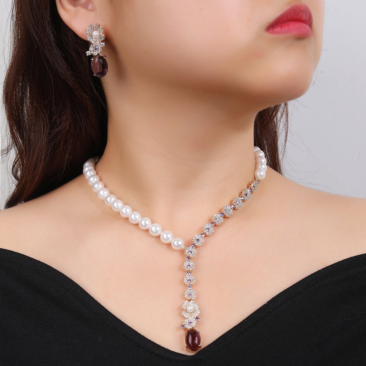 Pearl Gala Drop Necklace - Voisson