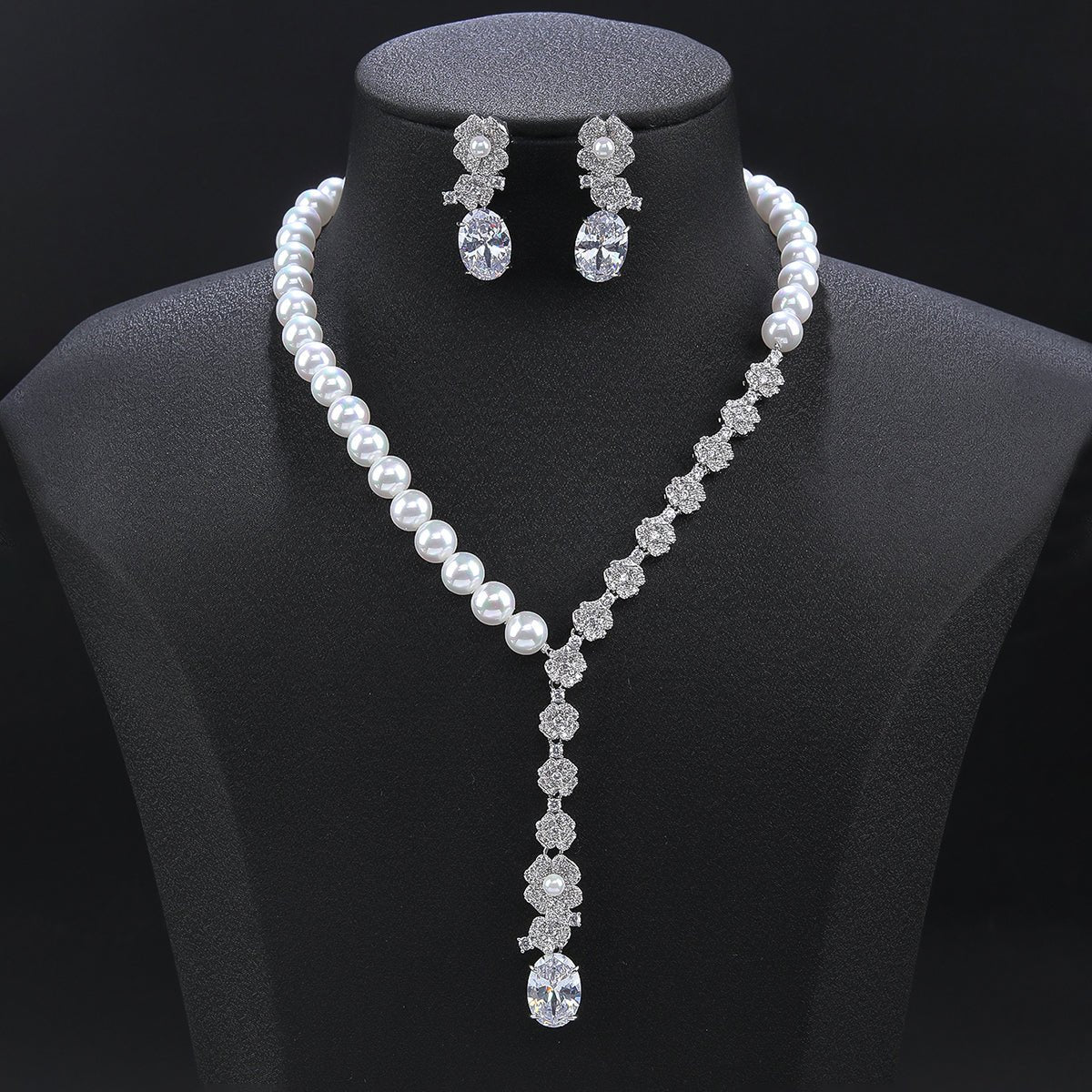 Pearl Gala Drop Necklace - Voisson