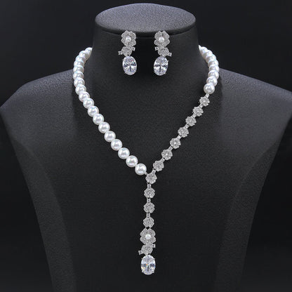Pearl Gala Drop Necklace - Voisson