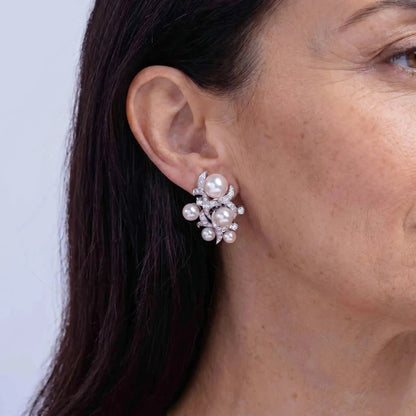 Pearl Glimmer Drop Earrings - Voisson