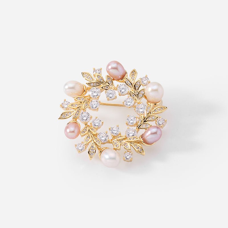 Pearl Laurel Brooch - Voisson