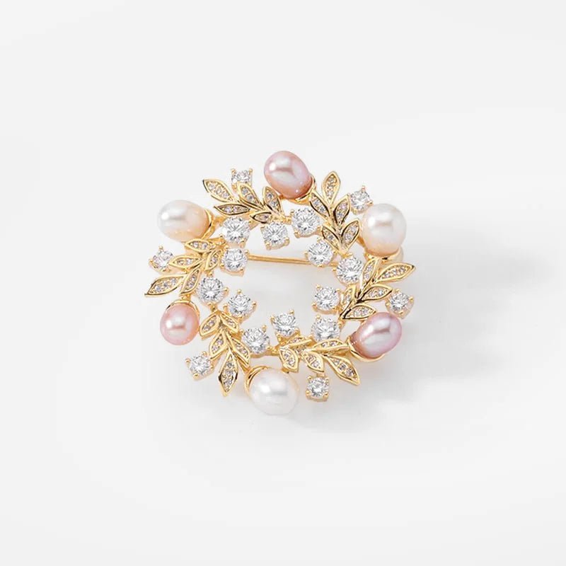 Pearl Laurel Brooch - Voisson