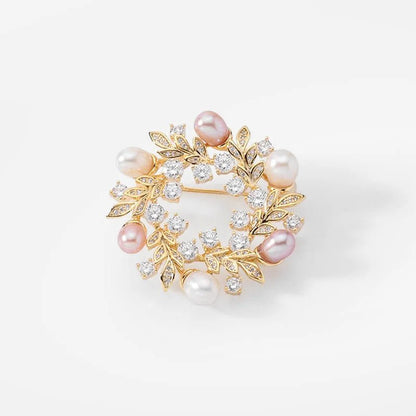 Pearl Laurel Brooch - Voisson