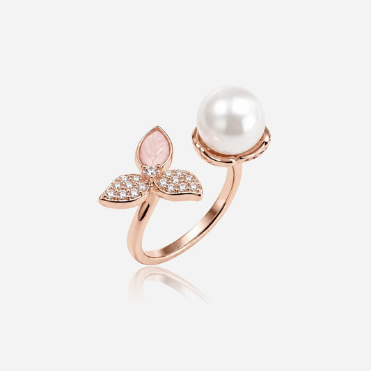 Pearl Leaf Open Ring - Voisson