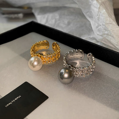 Pearl Luxe Open Ring - Voisson
