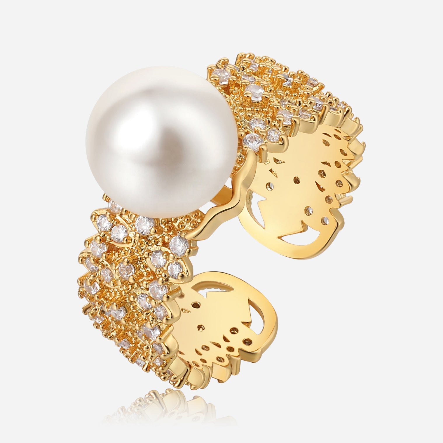 Pearl Luxe Open Ring - Voisson