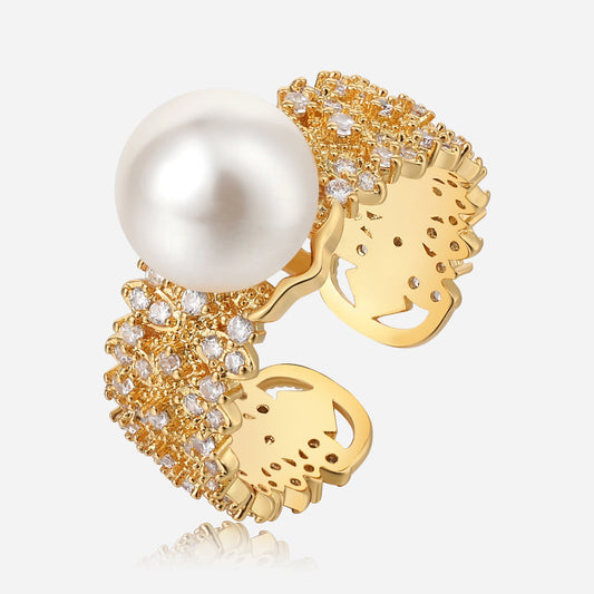 Pearl Luxe Open Ring - Voisson