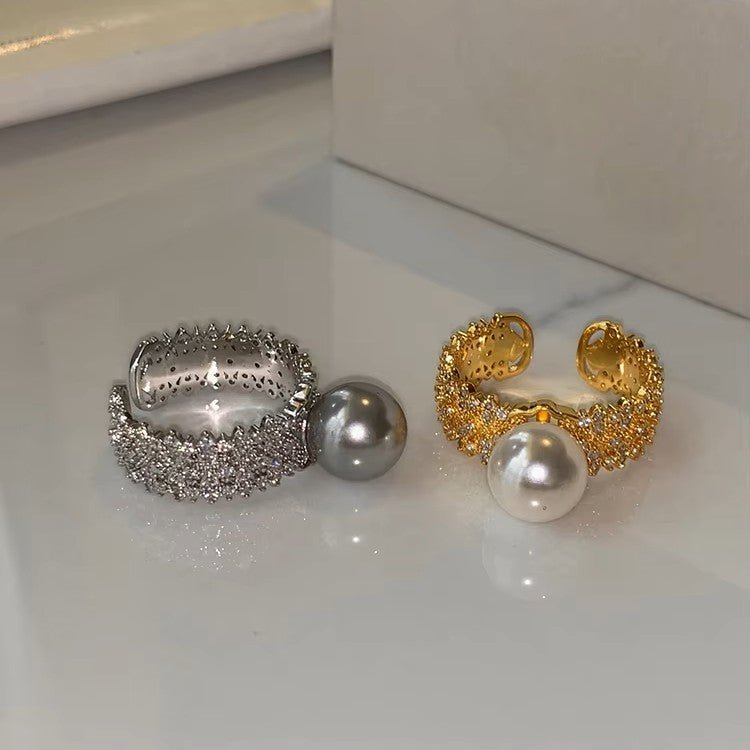 Pearl Luxe Open Ring - Voisson