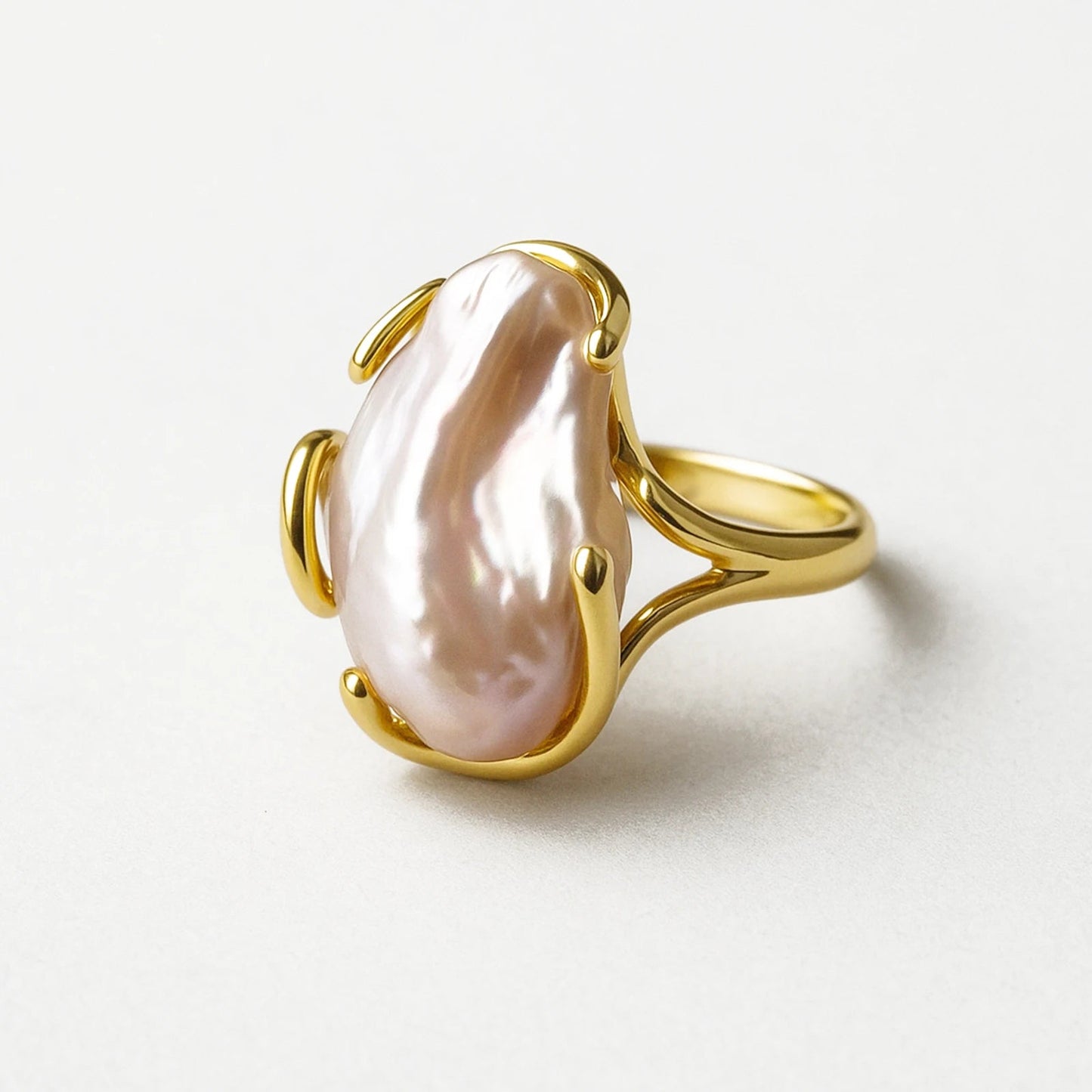 PearlLuster 925 Silver Adjustable Ring - Voisson
