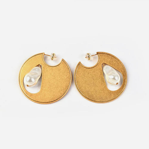 PearlWisper Vintage Hoop Earrings - Voisson