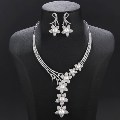 Petal Cascade Pearl Earrings - Voisson