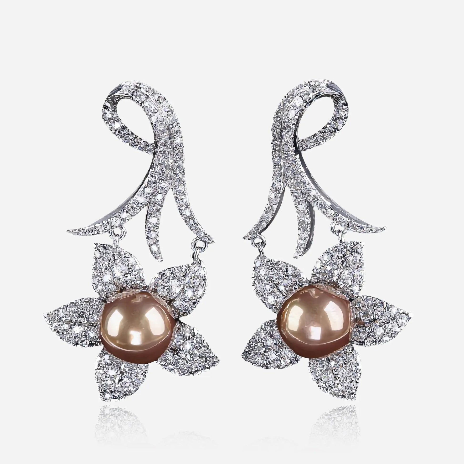 Petal Cascade Pearl Earrings - Voisson