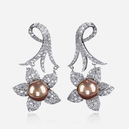 Petal Cascade Pearl Earrings - Voisson