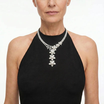 Petal Cascade Pearl Necklace - Voisson