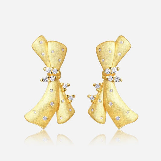 Petite Ribbon Stud Earrings - Voisson