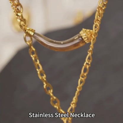 Golden Horn Layered Necklace