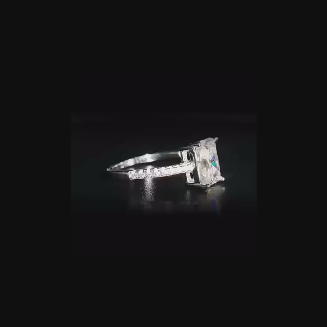 TwilightTassel 925 Silver 1Ct-3Ct Moissanite Ring