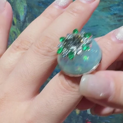 Celestial Garden Halo Ring