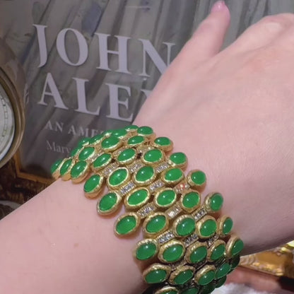Emerald Mosaic Bracelet