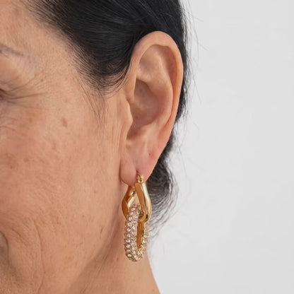 Golden Orbit Hoop Earrings