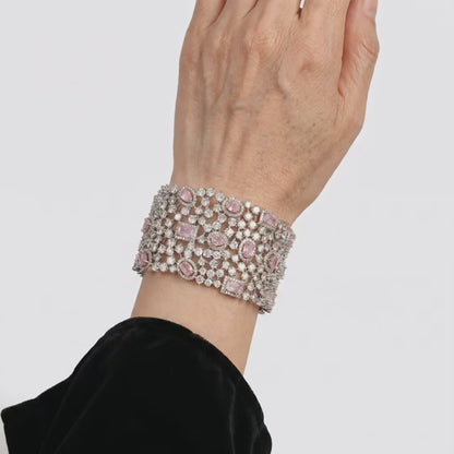 Blush Lattice Cuff Bracelet