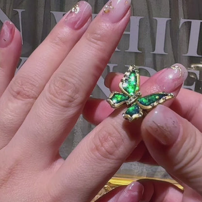 Midnight Muse Butterfly Ring