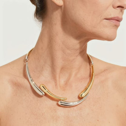 Dual Aura Collar Necklace