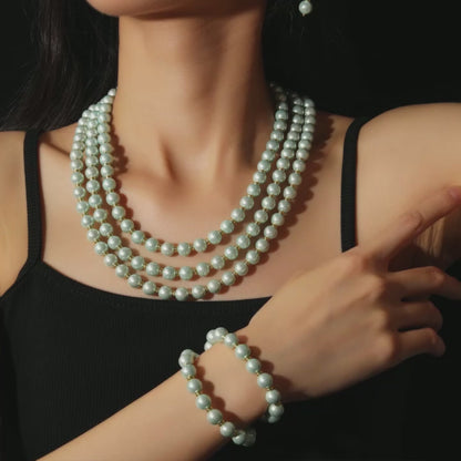 Rote Muse Perlenkette 