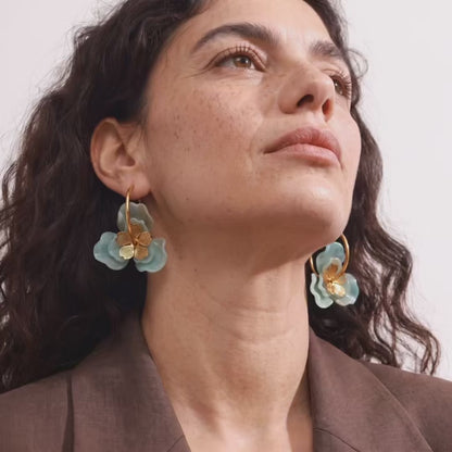 Orchid Hoop Earrings