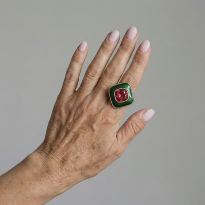 Crimson Noel Elegance Ring