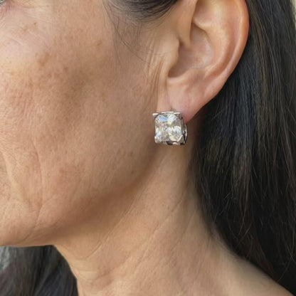 Pendientes cuadrados de vidrio Luxelink