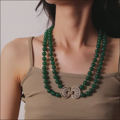 Collar de la cadena de topacio verdantVow