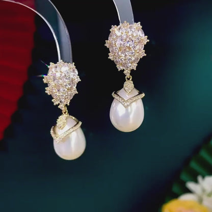 Crystal Cluster Pearl Drops