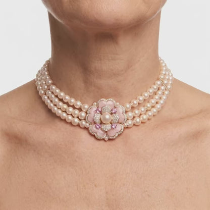 Blush Bloom Pearl Necklace