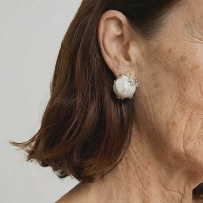 Wildflower Pearl Crown Earrings