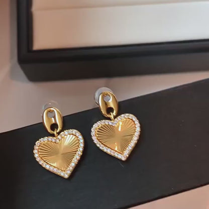 Sunray Heart Earrings