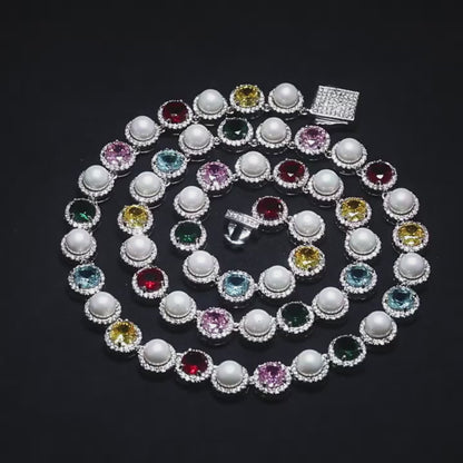 Prism Parade Tennis Necklace